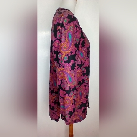 VINTAGE LONG PAISLEY BLOUSE - Picture 6 of 8